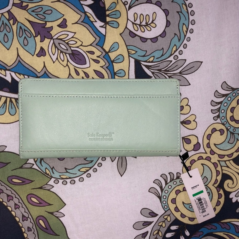 New Mint Genuine Leather Slim Wallet